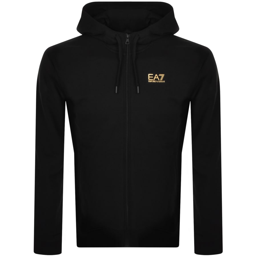 EA7 Emporio Armani Full Zip Hoodie Black Mainline Menswear